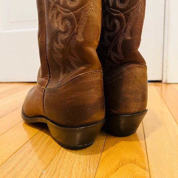 Dan Post Western Leather Boots Women’s 10 M Pointed Cutout Brown - Picture 16 of 16